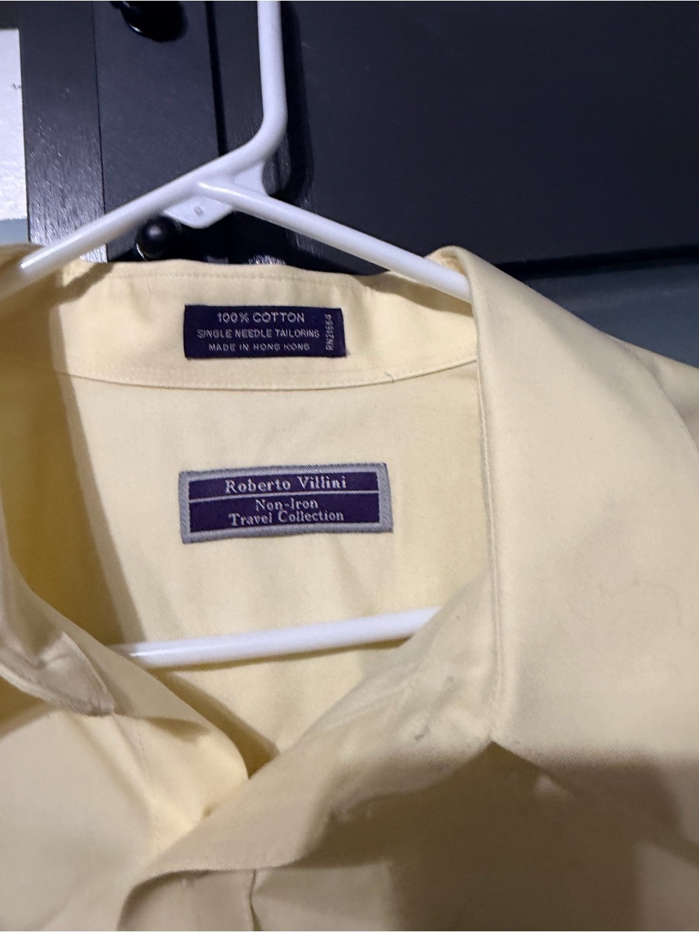 Men's Classic Yellow Dress Shirt - Picture 2 of 3